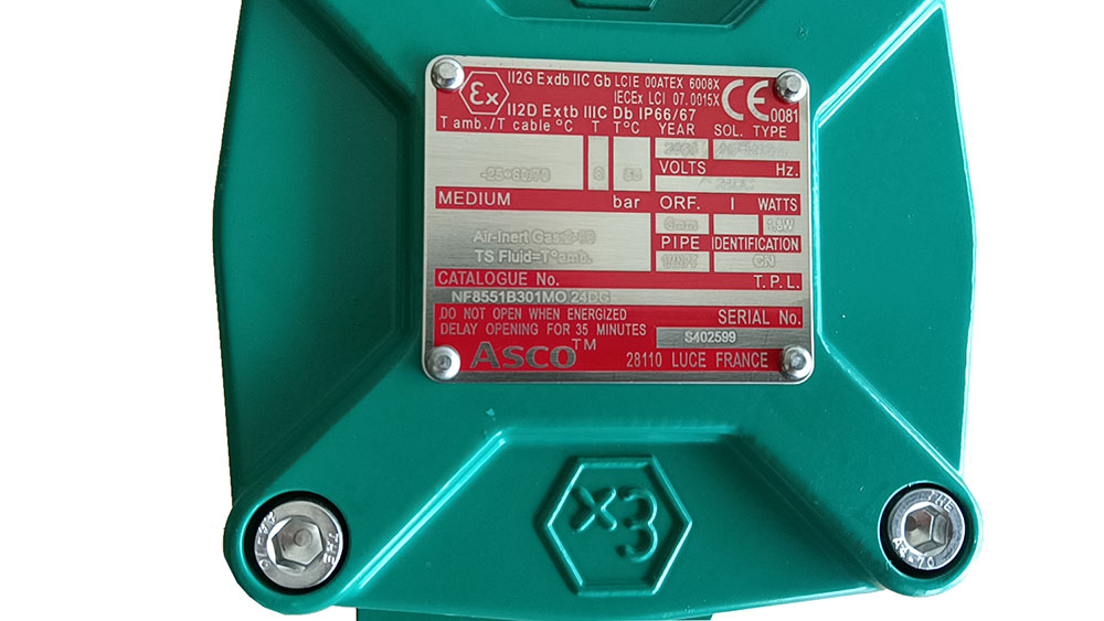 ASCO隔爆电磁阀NF8551B301MO 24DC
