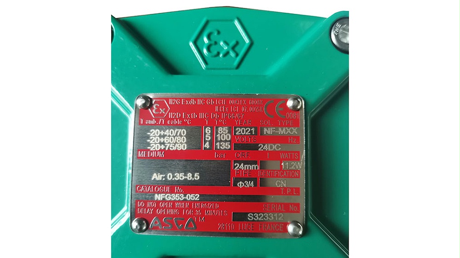 ASCO旋压式隔爆脉冲阀NFG353-052.4